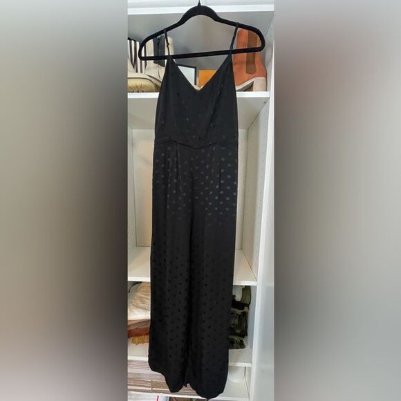 Anthropologie Essential Slim Jumpsuit Black Sleeveless Belted Women’s Size 4 - Picture 8 of 8